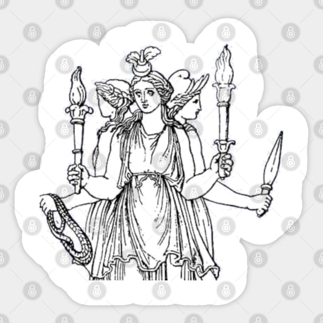 Hekate Phosphorus Sticker by DreMagiO